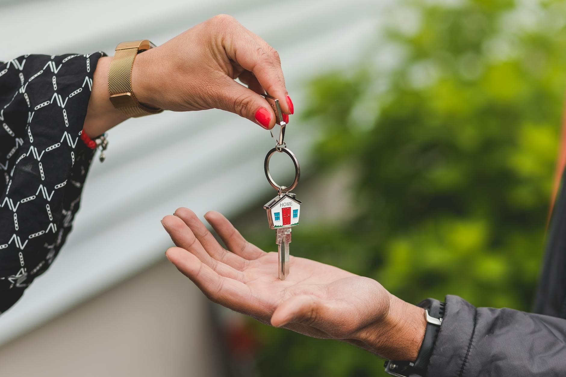 Handing over house keys